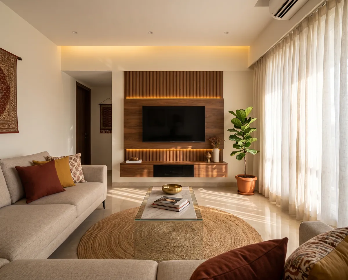 Living room — after