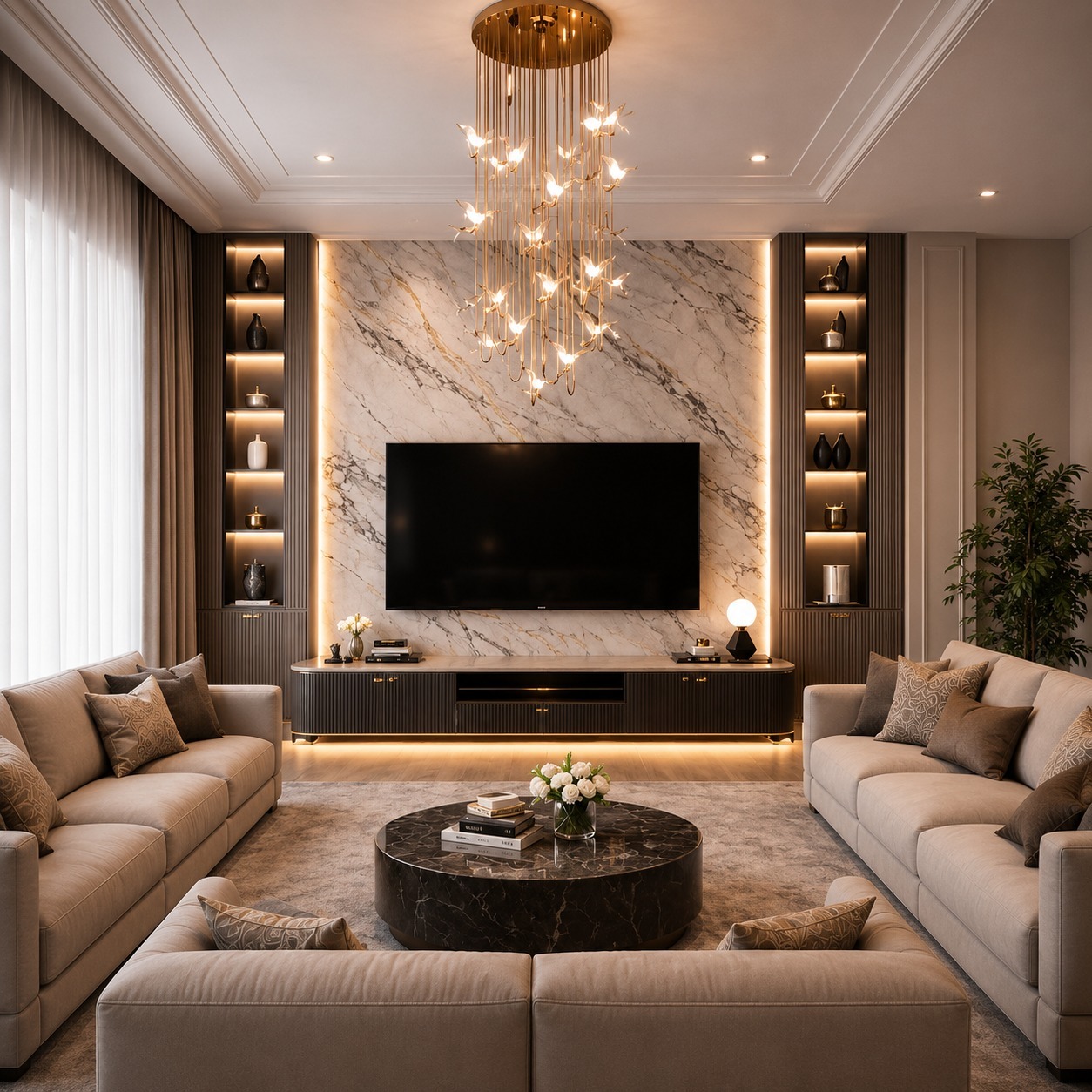 Living room — after